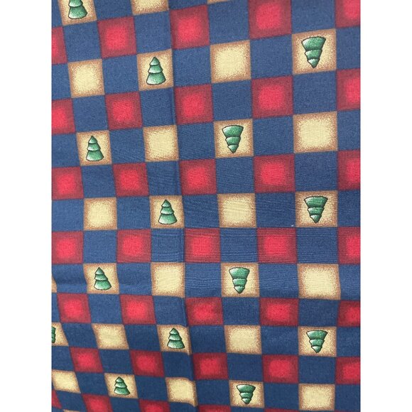 Daisy Kingdom Northwoods Border Christmas Fabric Checkered Holiday Scene By Yard - Picture 3 of 3